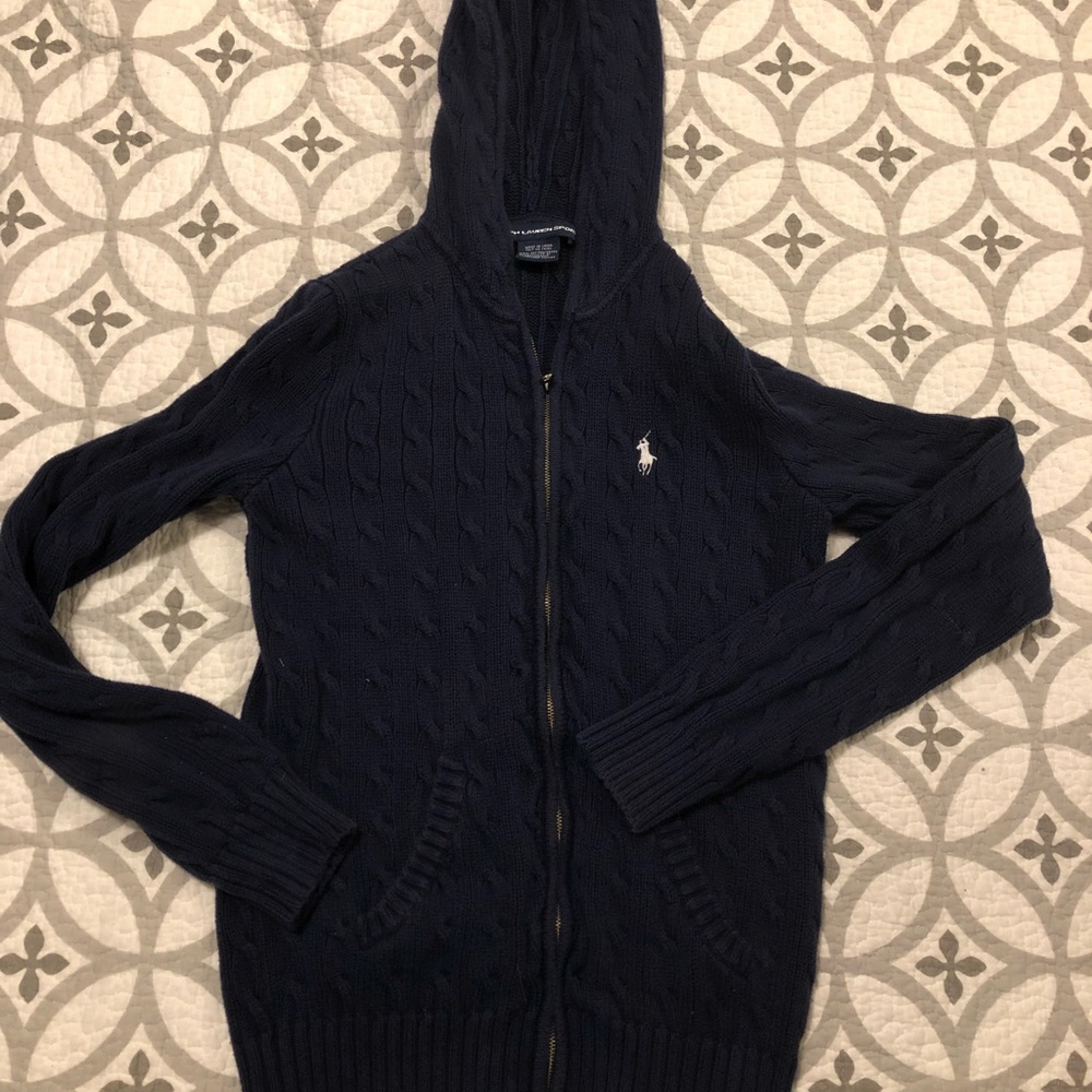 Ralph Lauren sport cardigan with hood